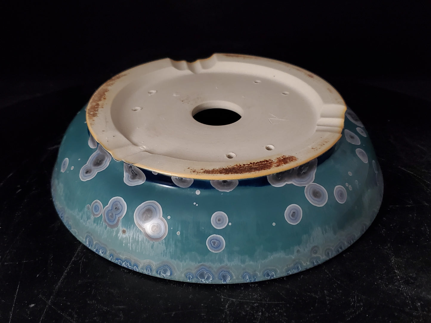Bonsai Pot Round 10-24-1524 7.75"w x 1.75"t (crystalline)