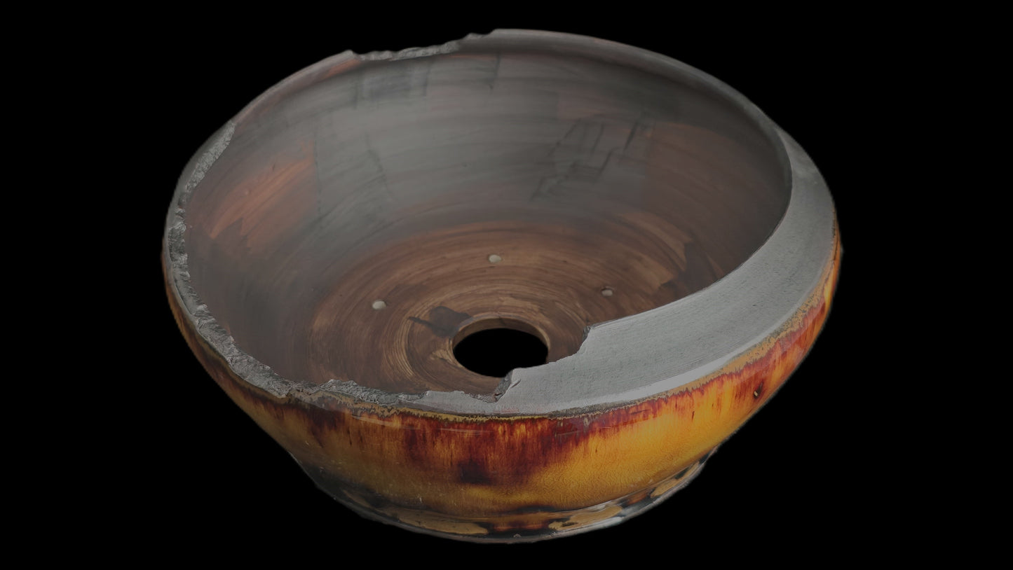 Bonsai Pot Round 8-25-1619 9" X 4" semi cascade