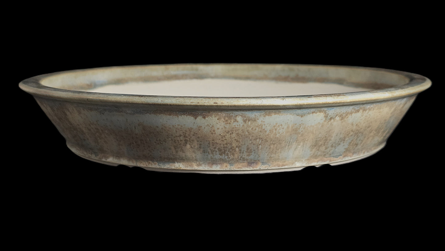 Bonsai Pot Round 8-25-1637 12" X 2" rustic micro crystalline