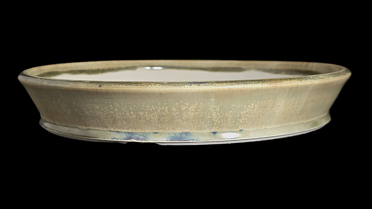 Bonsai Pot Round 8-25-1638 10" X 1.75" satin/matte micro crystalline