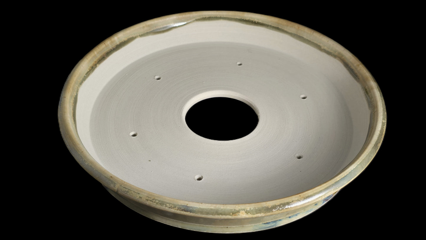 Bonsai Pot Round 8-25-1638 10" X 1.75" satin/matte micro crystalline