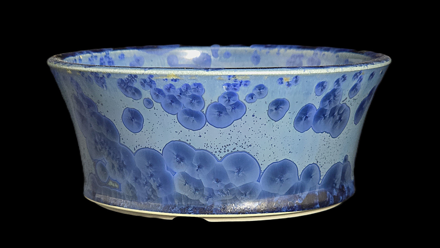 Bonsai Pot Round 8-25-1636 5.75" X 2.5" Crystalline Glazed