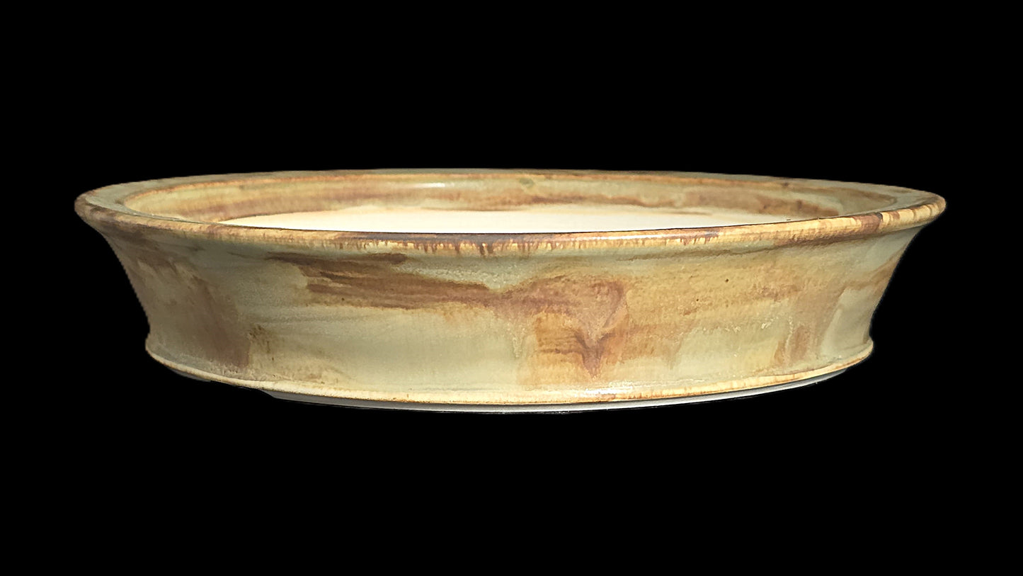 Bonsai Pot Round 8-25-1641 9" X 1.75" rustic shallow flare