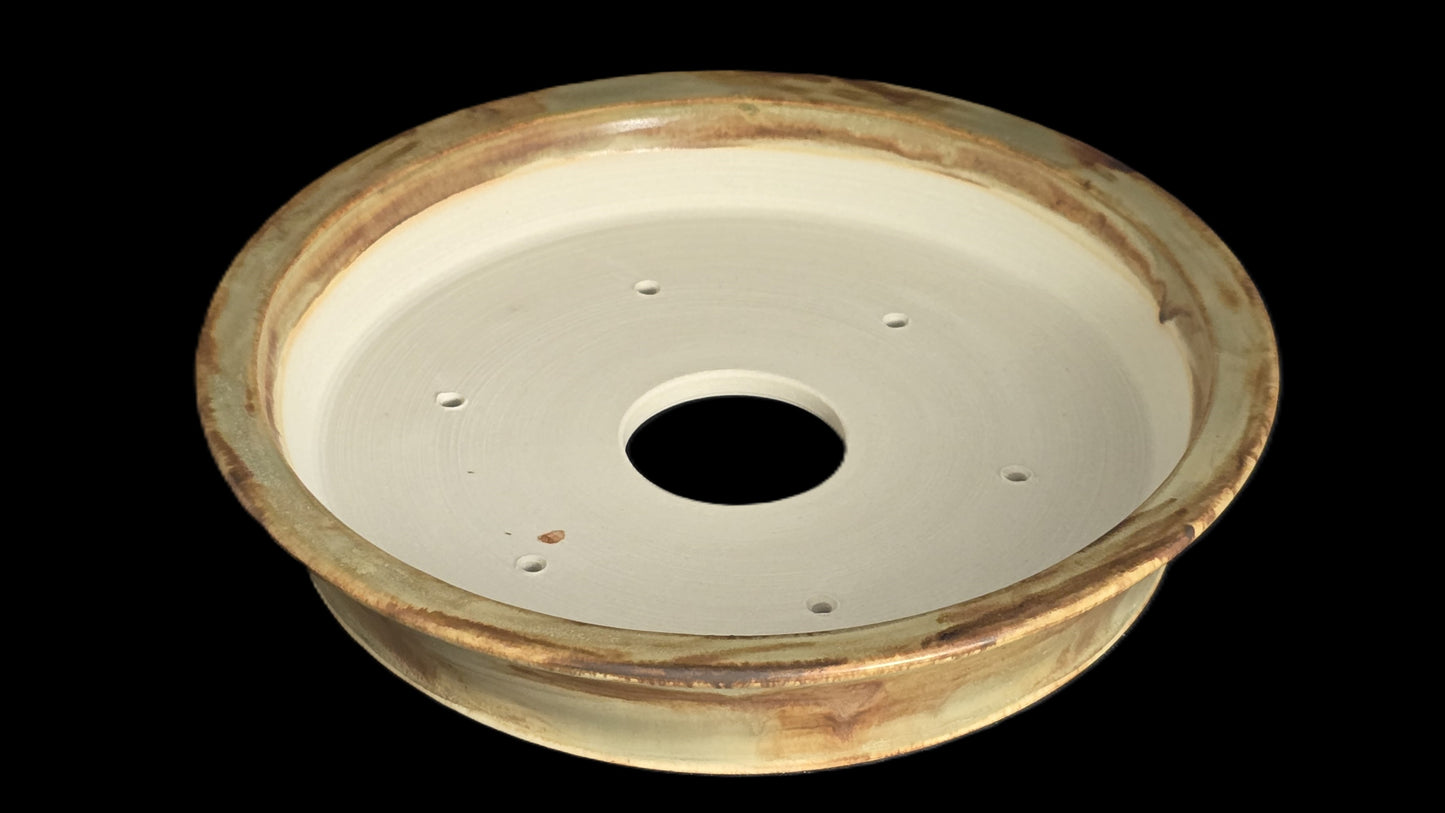 Bonsai Pot Round 8-25-1641 9" X 1.75" rustic shallow flare