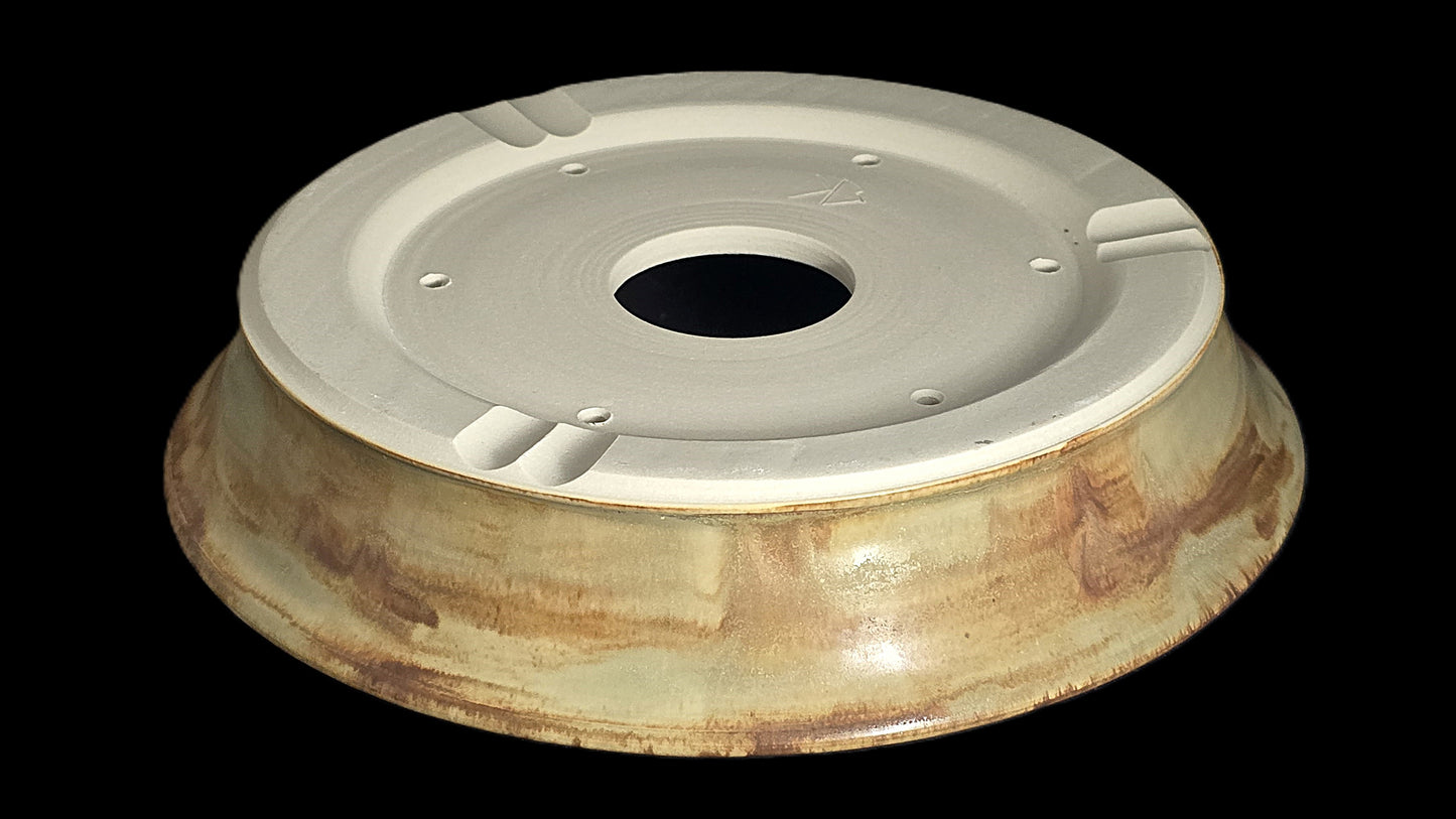 Bonsai Pot Round 8-25-1641 9" X 1.75" rustic shallow flare