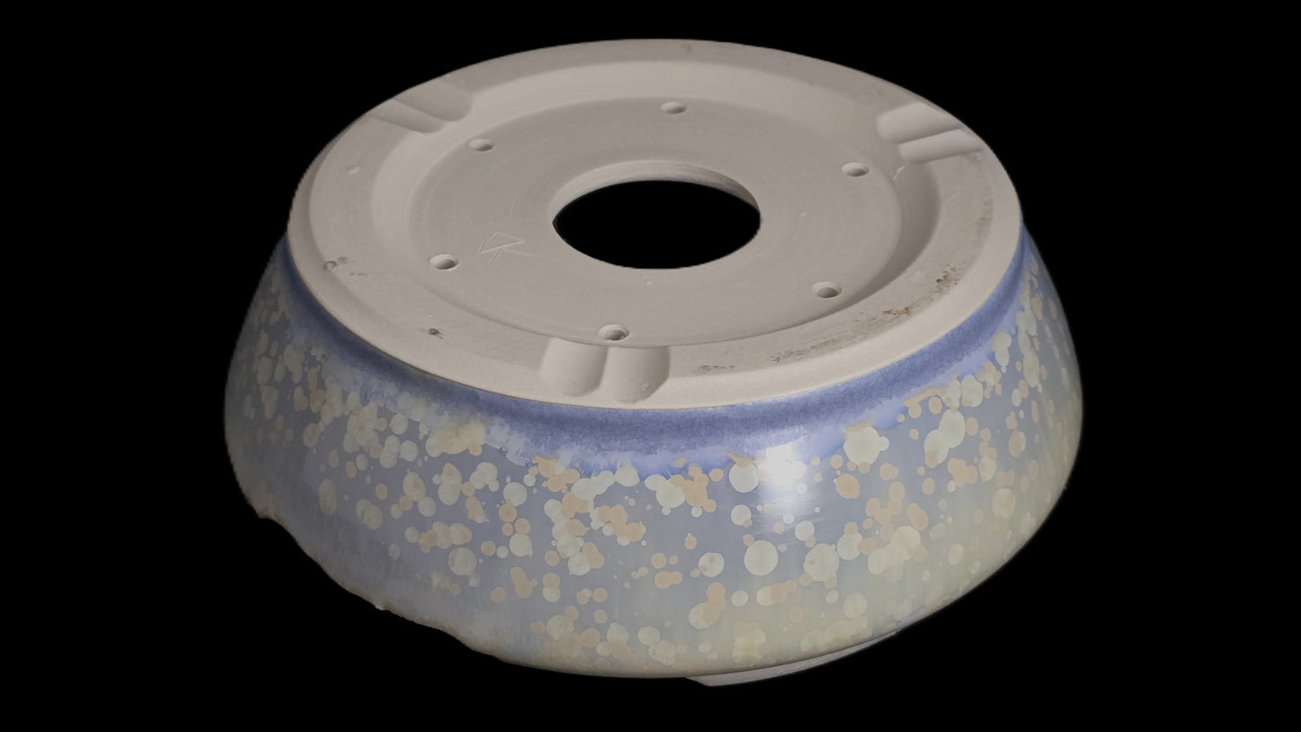 Bonsai Pot Round 8-25-1651 7.5" X 2.5" elegant crystal semi cascade
