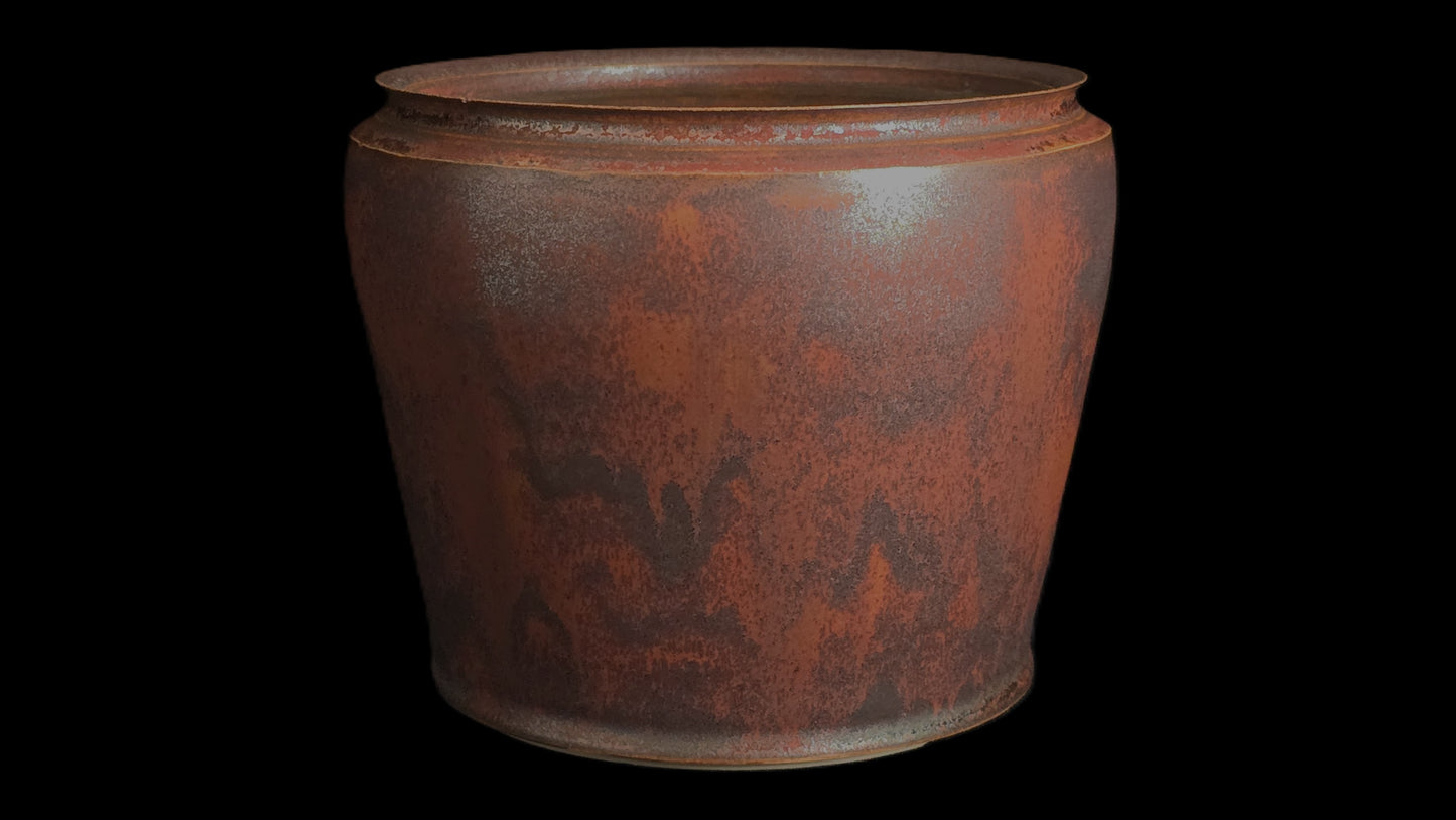 Bonsai Pot Round 8-25-1647 5.5" X 4.5" rustic red cascade