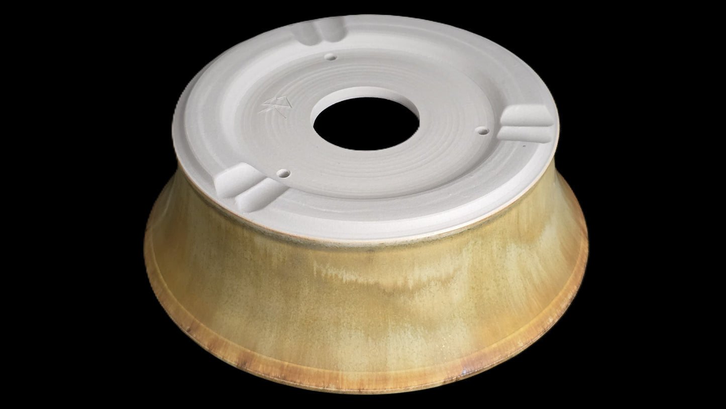 Bonsai Pot Round 8-25-1648 8" X 2.75" creamy matte flare