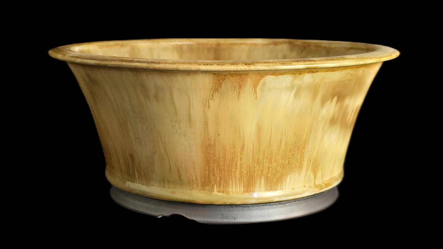 Bonsai Pot Round 8-25-1653 8.5" X 3.75" micro crystalline drip