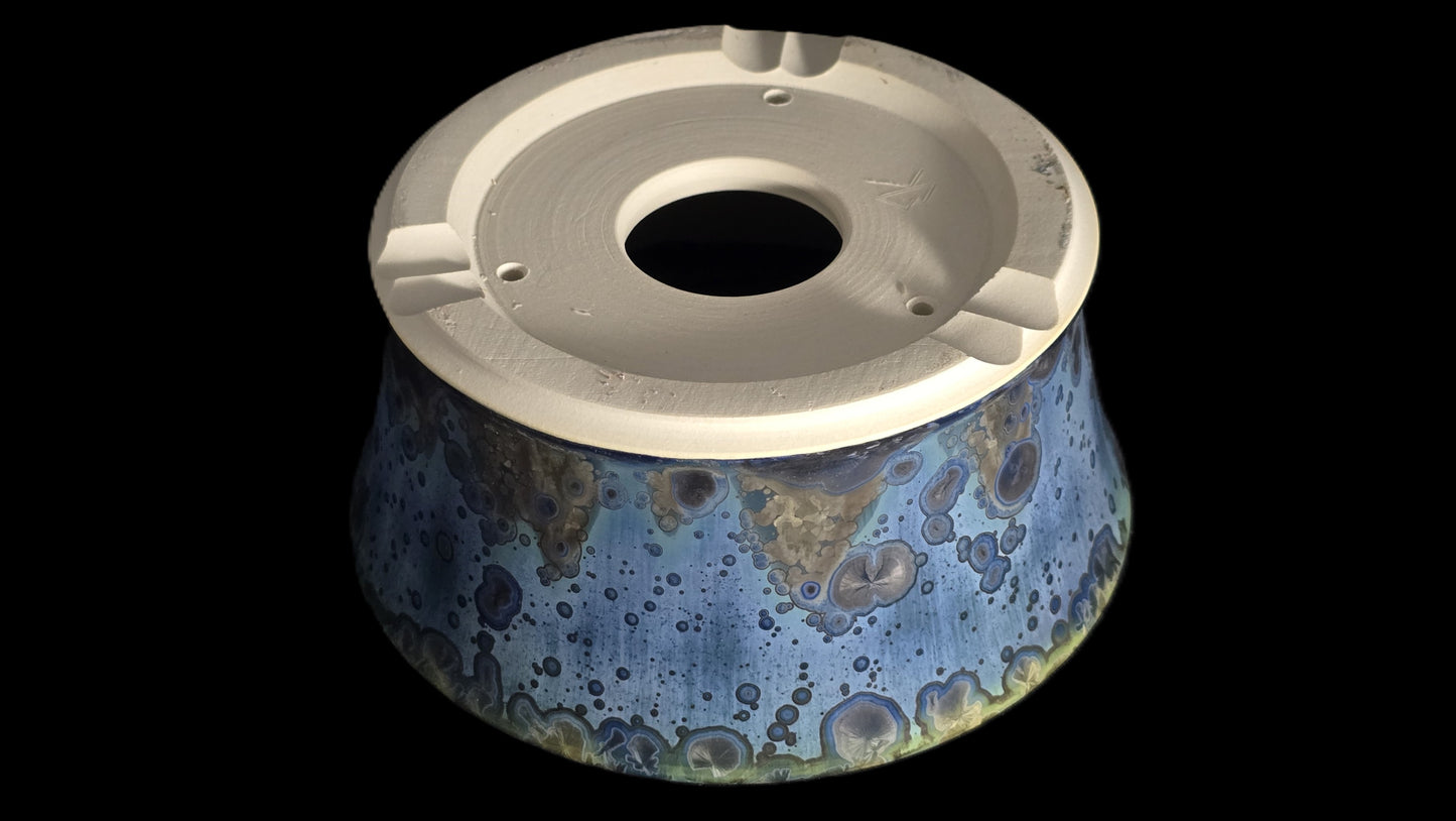 Bonsai Pot, Blue Crystal Round 12-25 - 7" X 3"