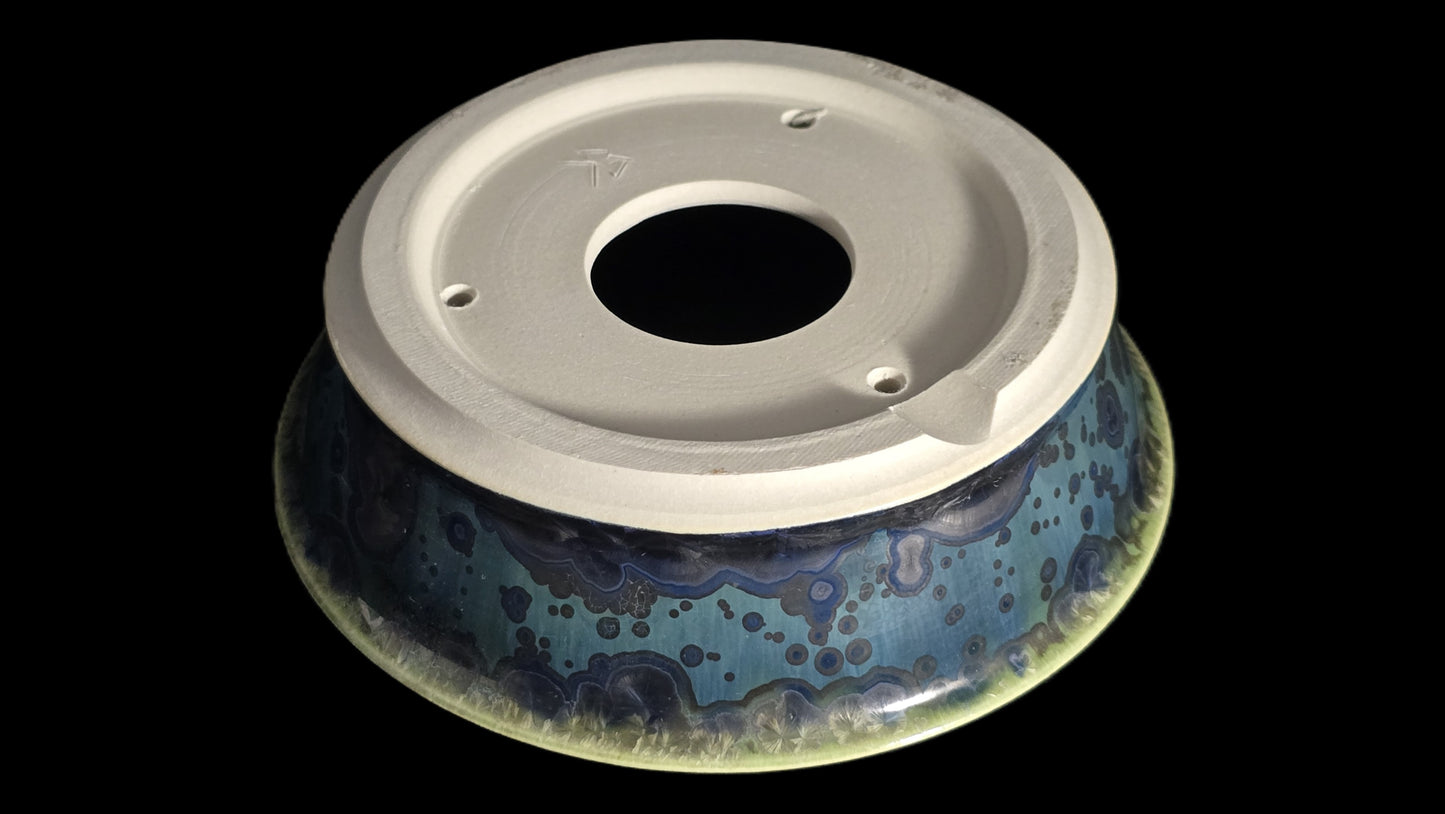 Bonsai Pot, Blue Crystal Round 12-25 - 6" X 1.75"