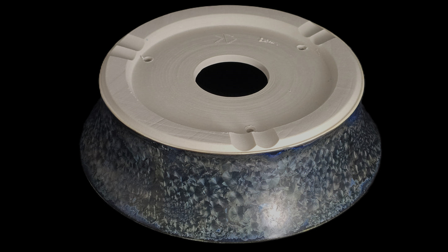 Bonsai Pot, Textured crystal Round 12-25 - 7.5" X 2"