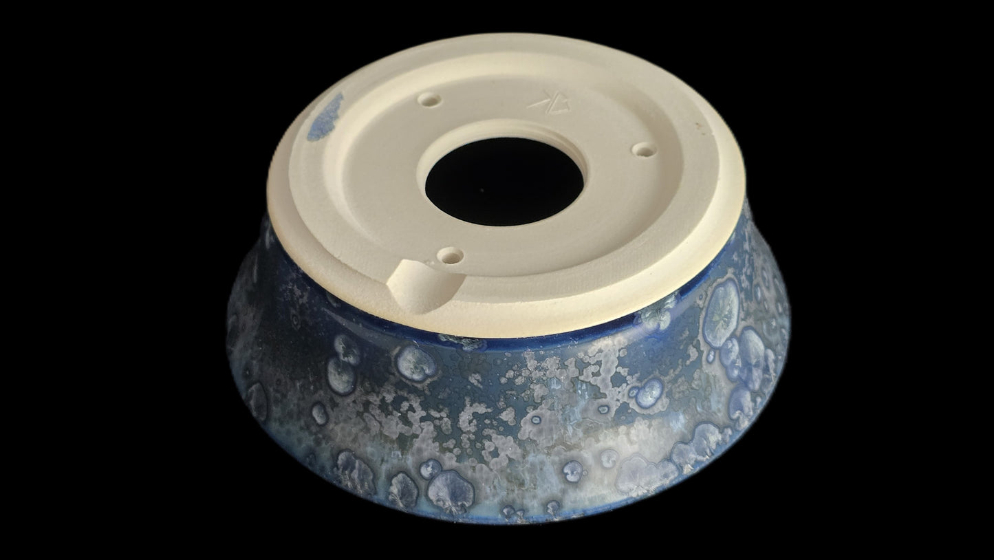 Bonsai Pot, Blue Crystal Round 1-26 - 5.5" X 2"