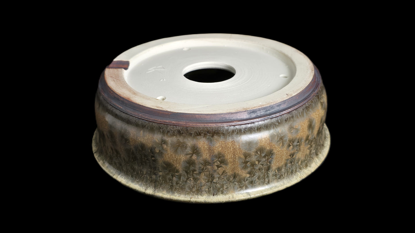 Bonsai Pot, Crystalline Round 1-26 - 6.5" X 2"