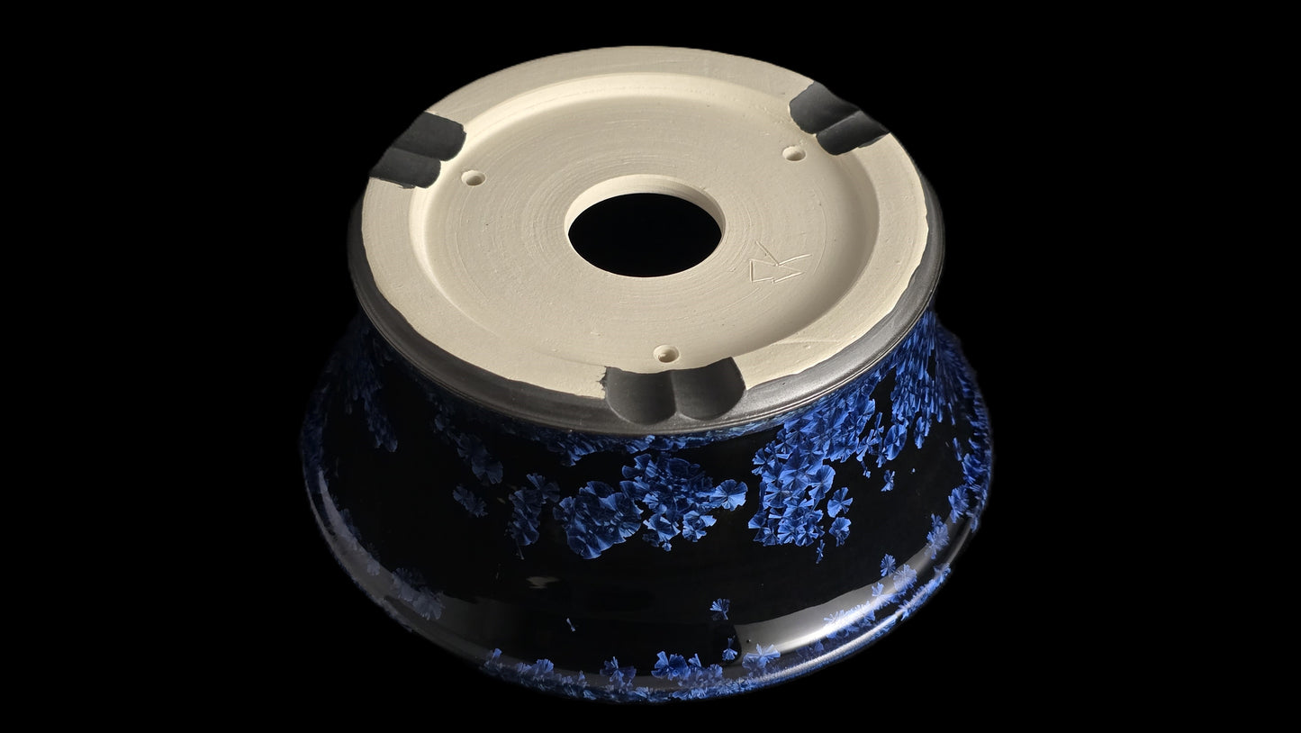 Bonsai Pot, Crystalline Round 2-26 - 7.5" X 3"