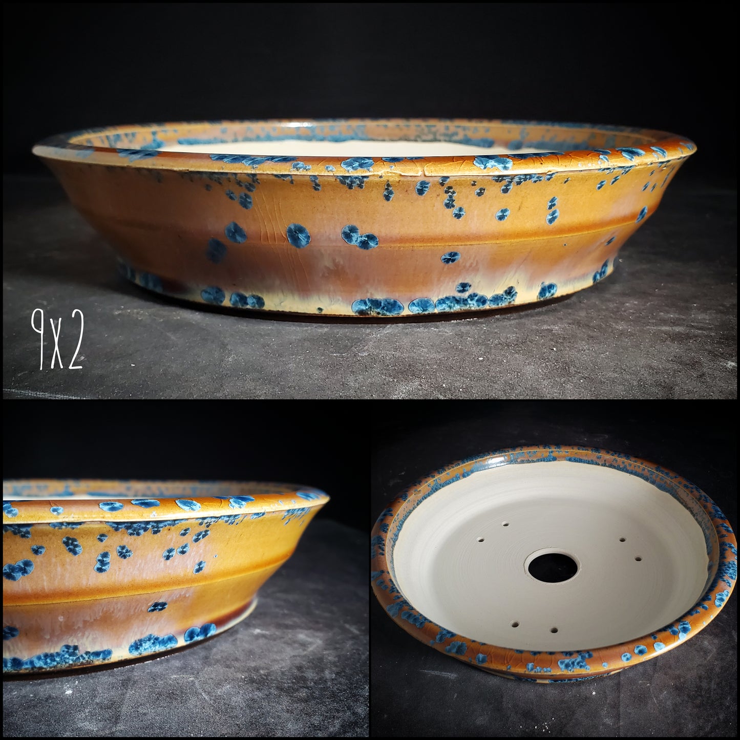 Bonsai Pot Round 2-25-1522 9"w x 2"t