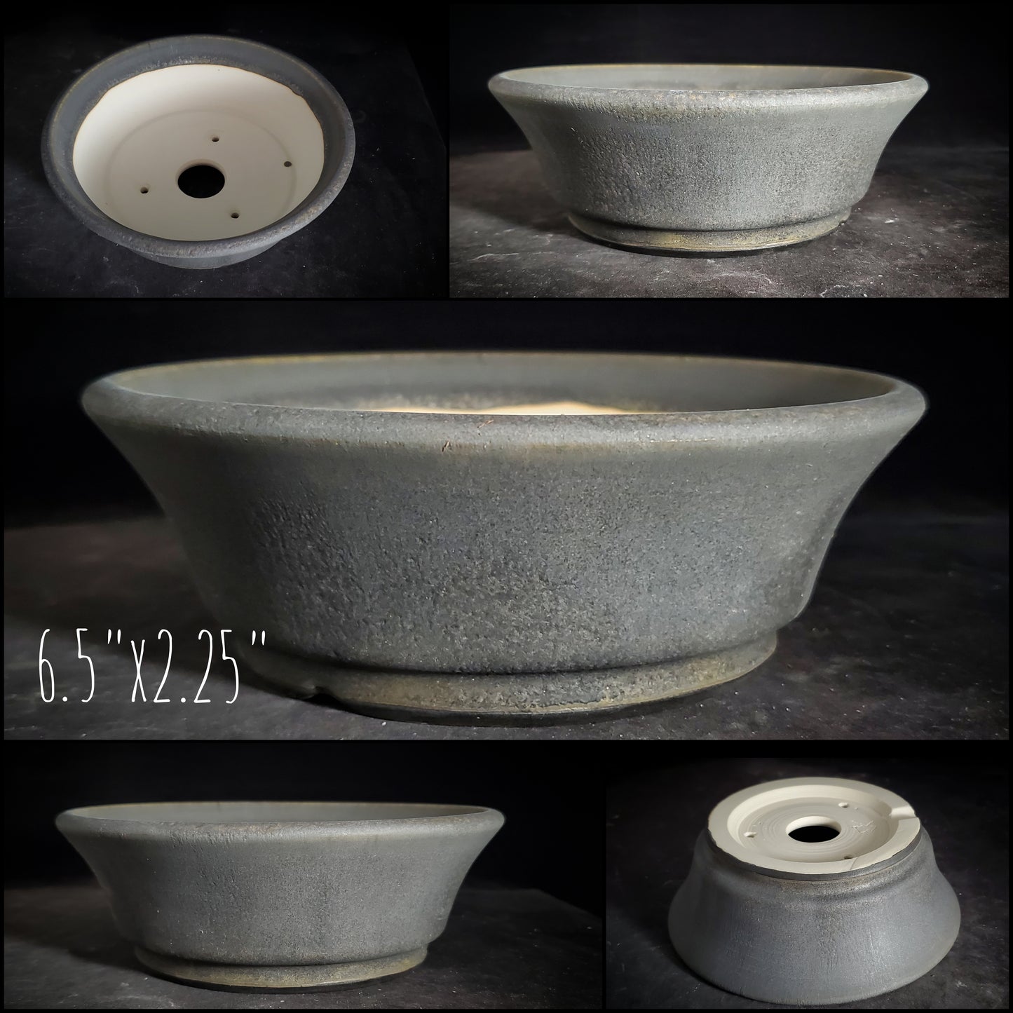 Bonsai Pot Round 2-25-1526 6.5"w x 2.25"t