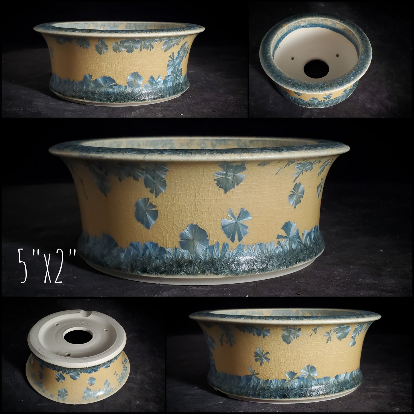 Bonsai Pot Round 2-25-1527 5"w x 2"t