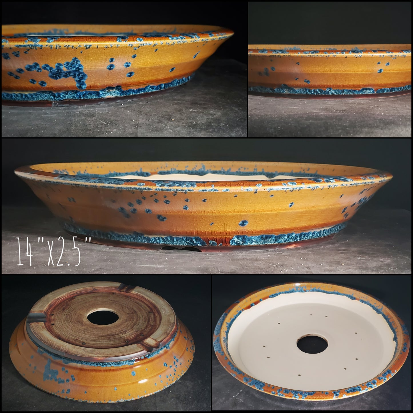 Bonsai Pot Round 2-25-1529 14"w x 2.25"t