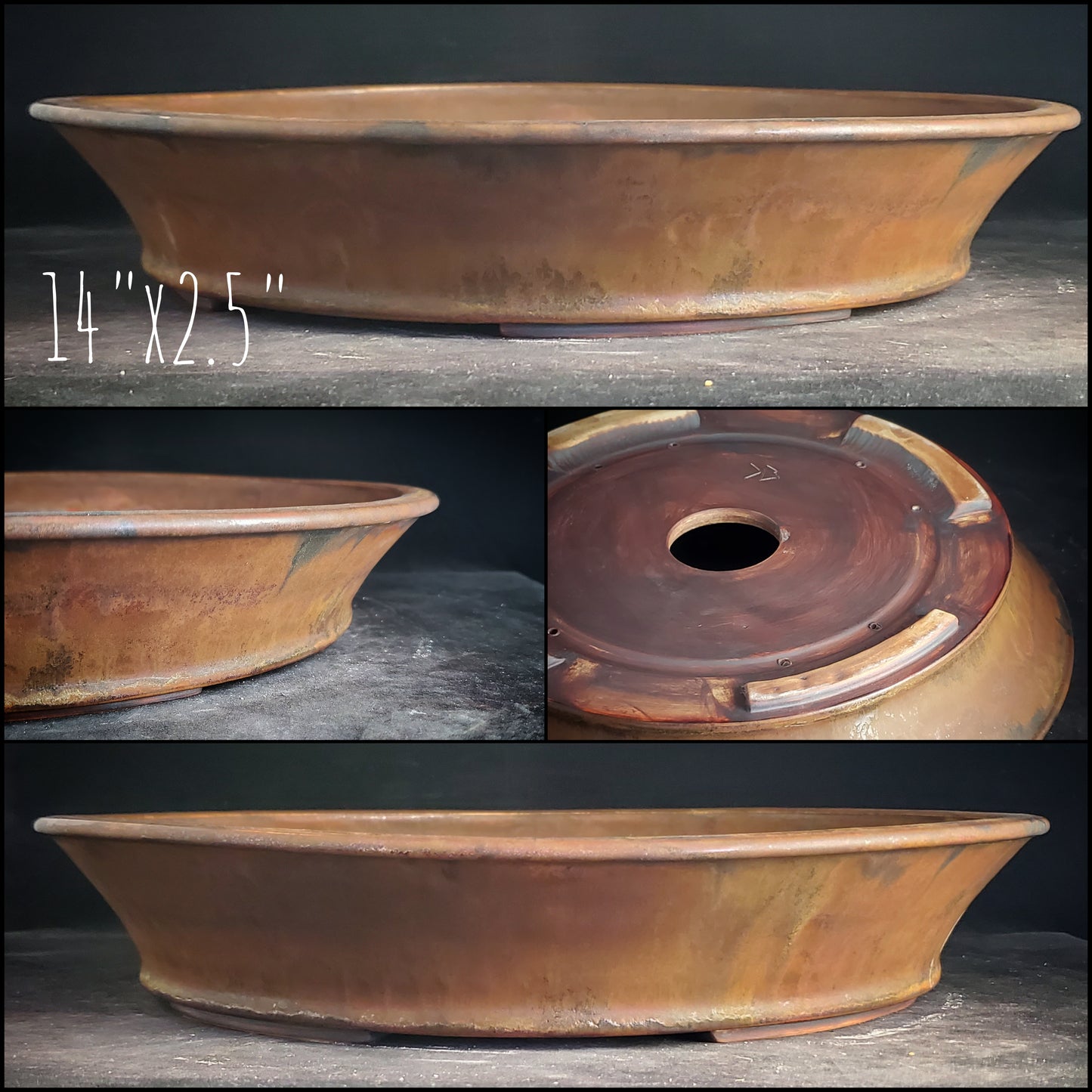 Bonsai Pot Round 2-25-1532 14"w x 2.5"t