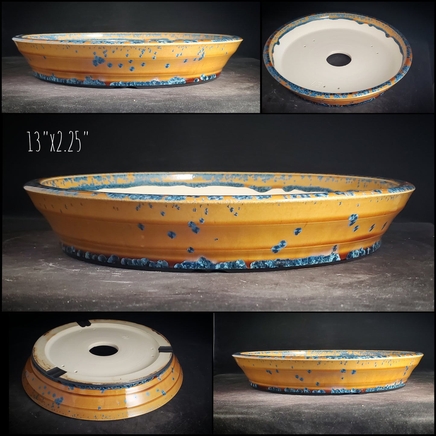 Bonsai Pot Round 2-25-1534 13"w x 2.25"t