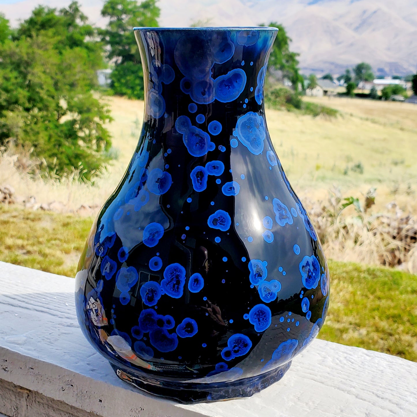 Crystalline Vase - 10"t x 7"w