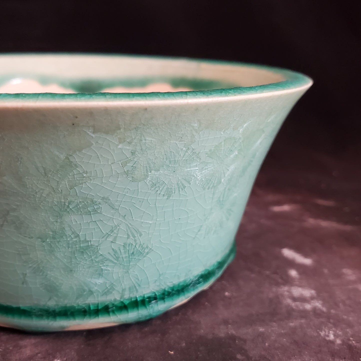 Bonsai Pot Round 10-23-1303 [5.5"x 2.5"] Crystalline