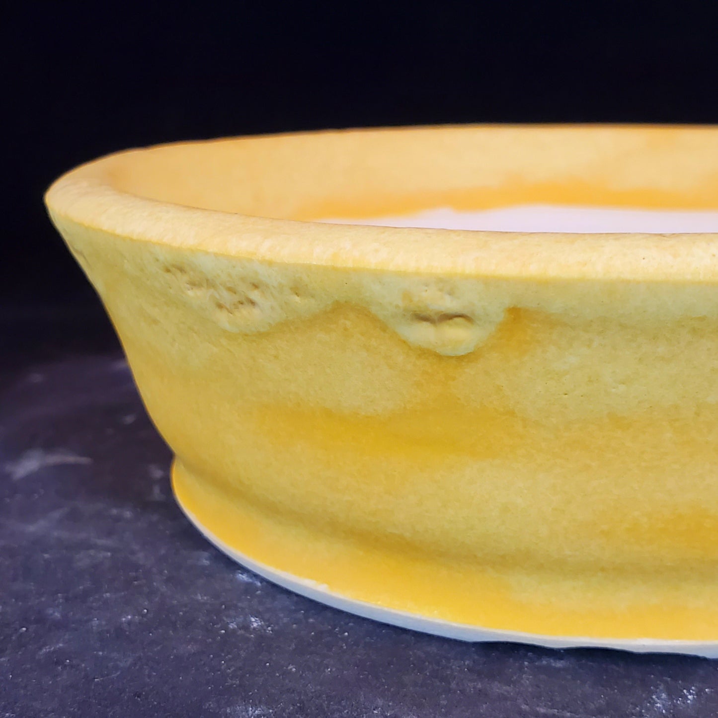 Bonsai Pot Round 1-24-1345 [6"x 1.75"] Lemon Drop