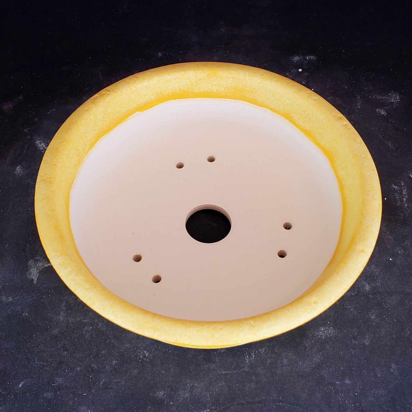 Bonsai Pot Round 1-24-1345 [6"x 1.75"] Lemon Drop