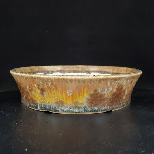 Bonsai Pot Round Crystalline 2-24-1370 [7"x 1.75"]