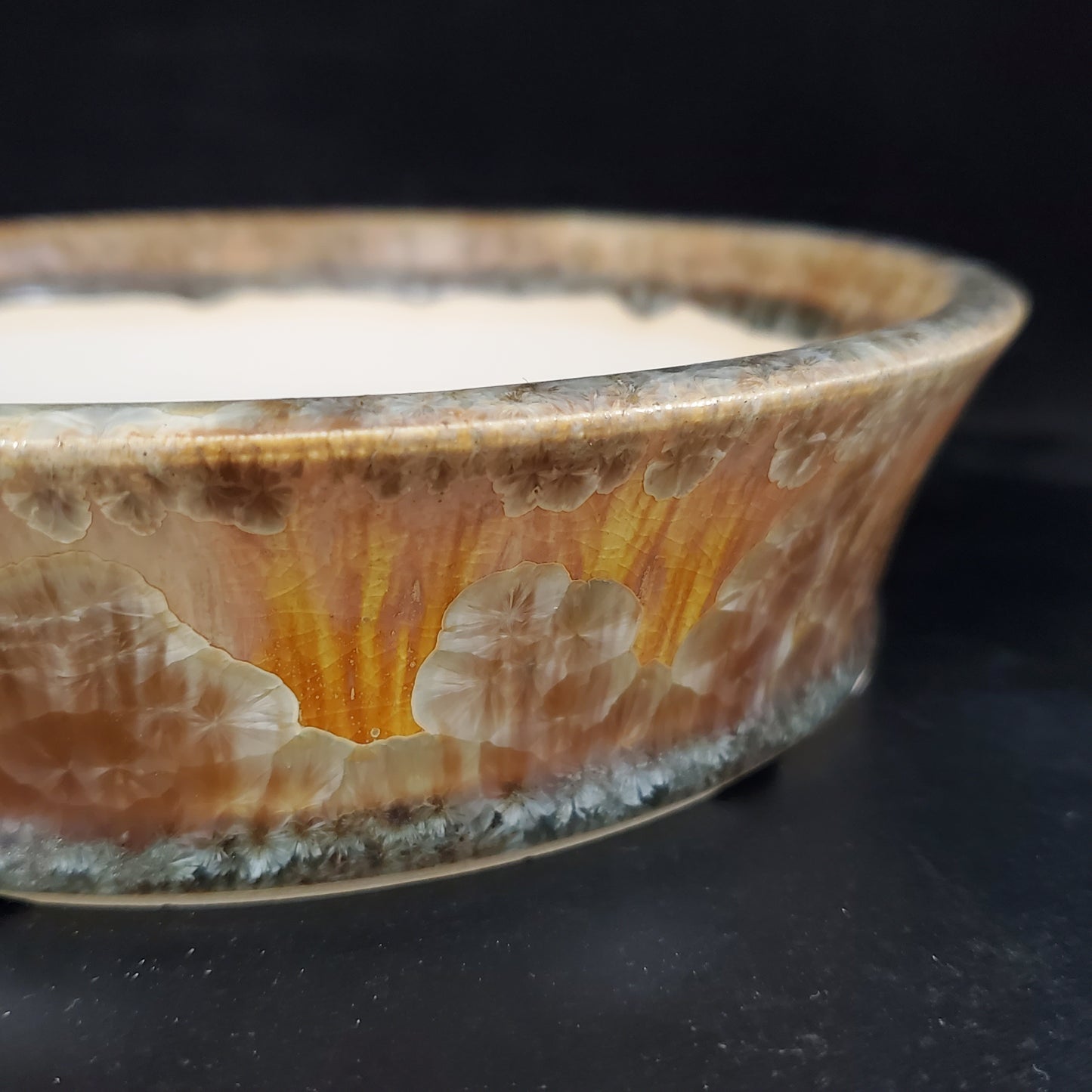 Bonsai Pot Round Crystalline 2-24-1370 [7"x 1.75"]