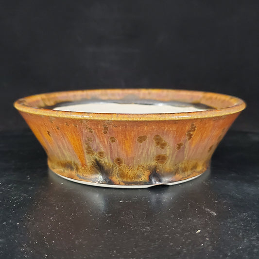 Bonsai Pot Round Crystalline 2-24-1376 [5.5"x 1.75"]