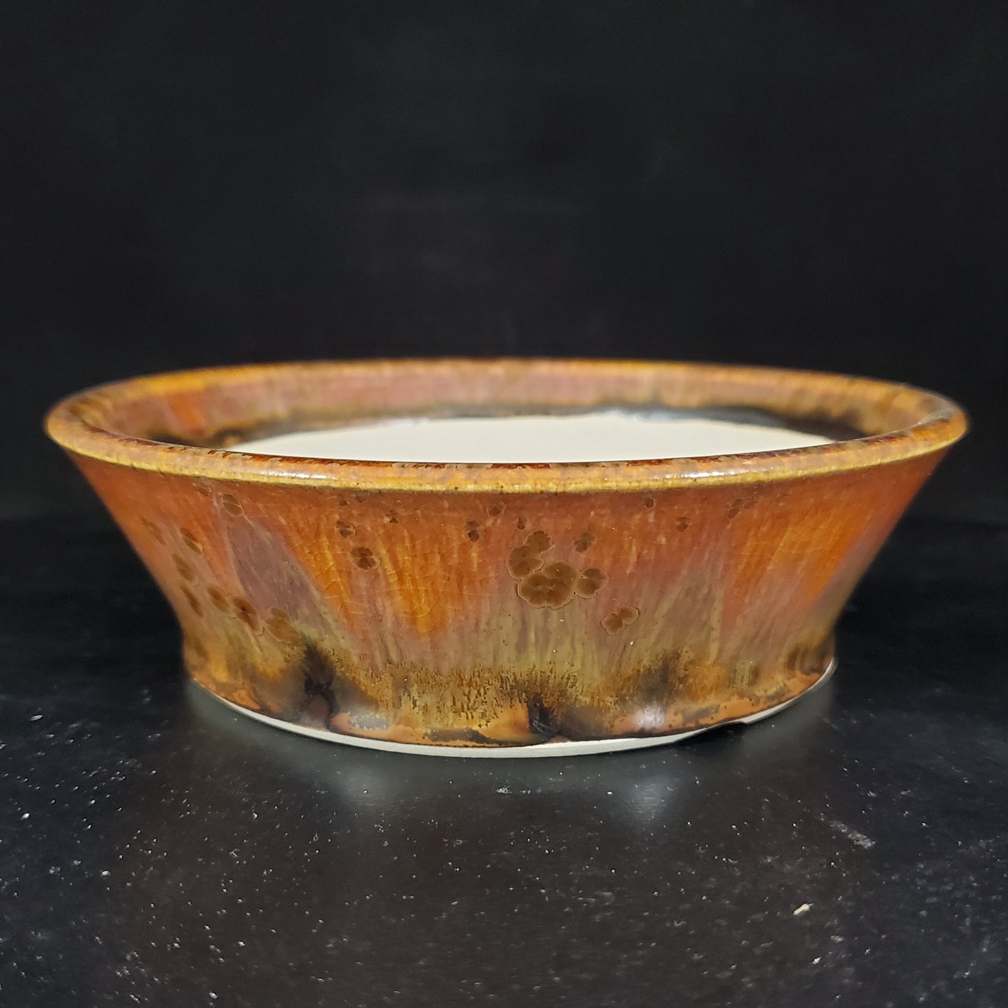 Bonsai Pot Round Crystalline 2-24-1376 [5.5"x 1.75"]