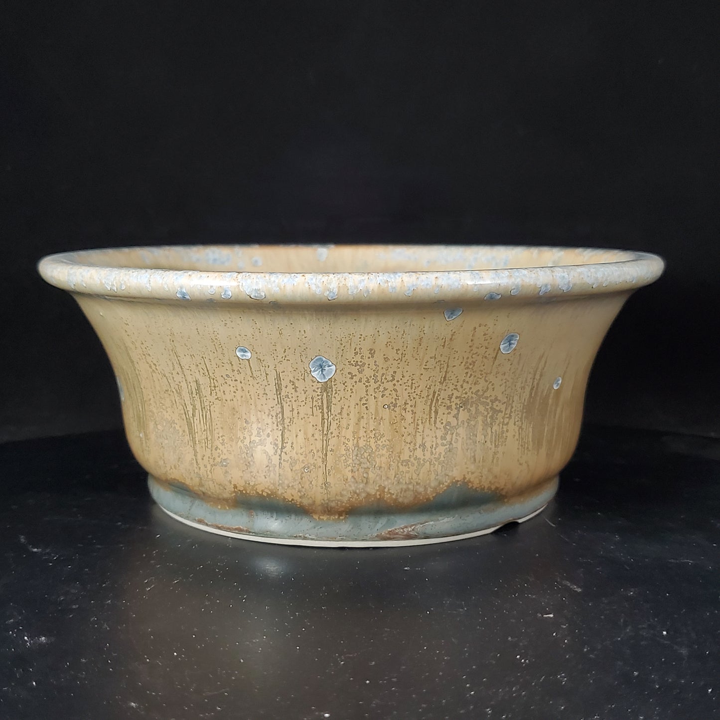 Bonsai Pot Round Crystalline 2-24-1378 [7.5"x 3"]