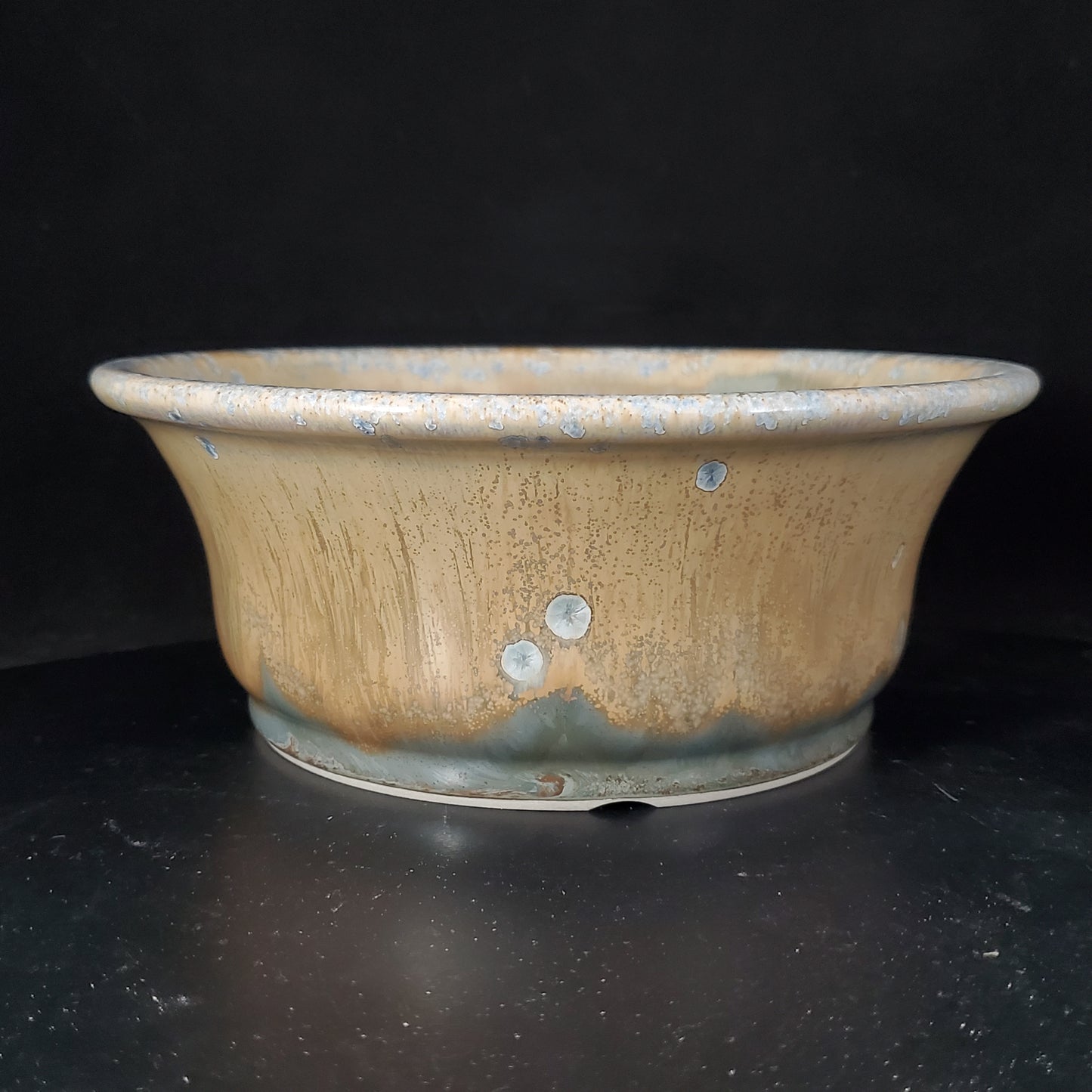 Bonsai Pot Round Crystalline 2-24-1378 [7.5"x 3"]