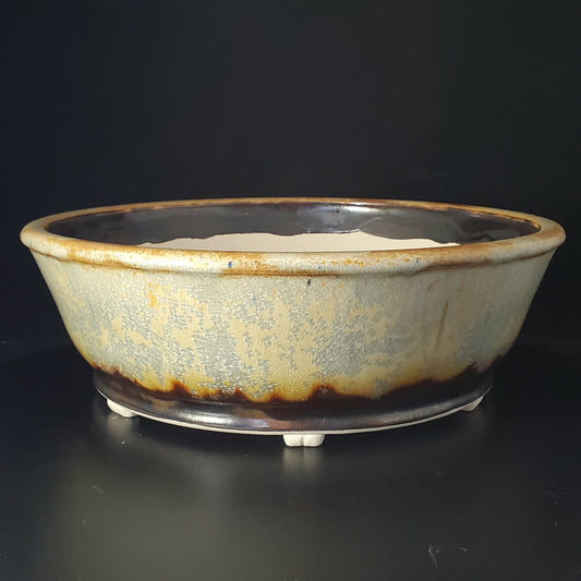 Bonsai Pot Round 4-24-1445 [12.5"x 4"] Crystalline