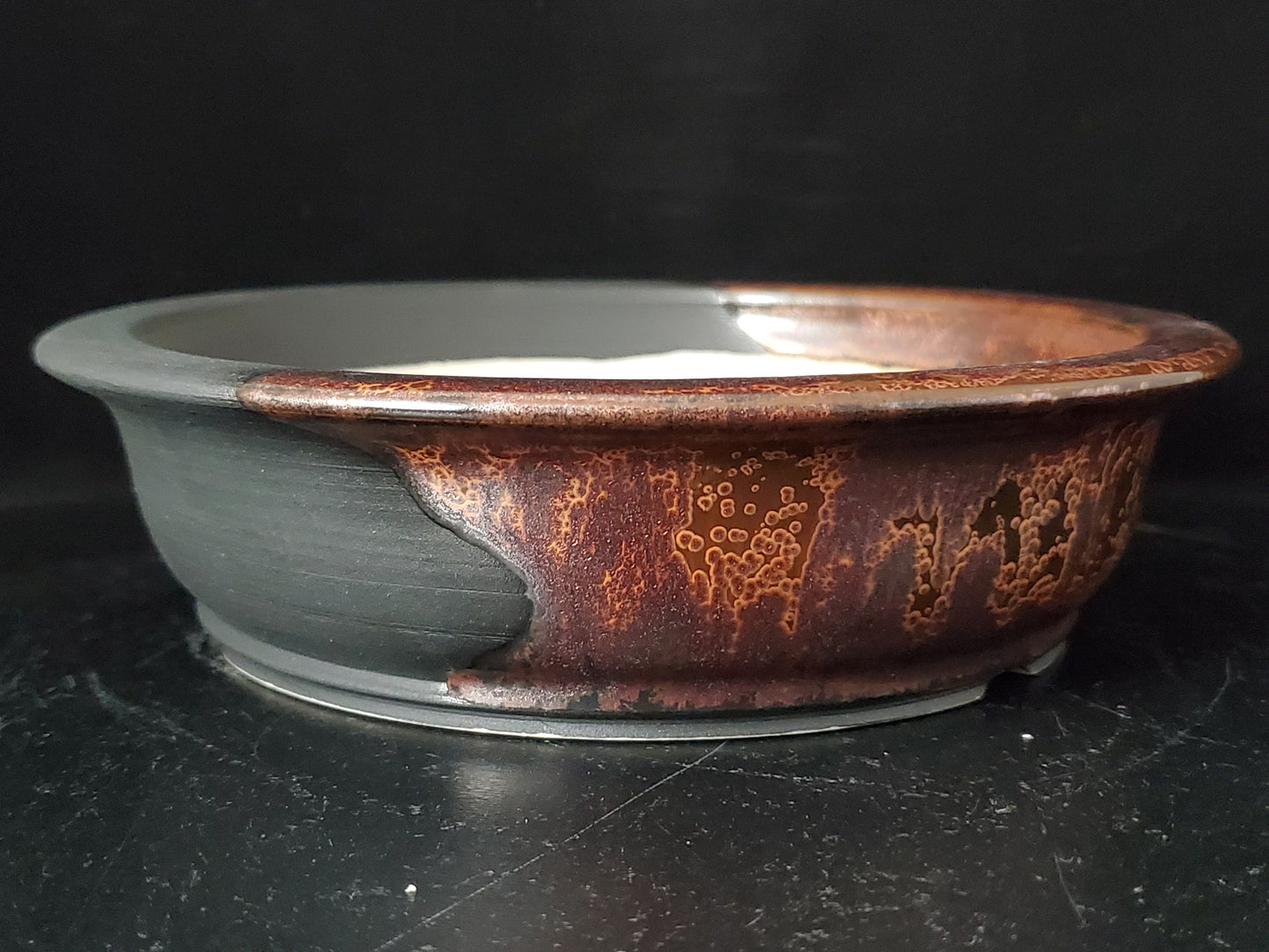 Bonsai Pot Round 8-24-1480  7.25"w x 2"t