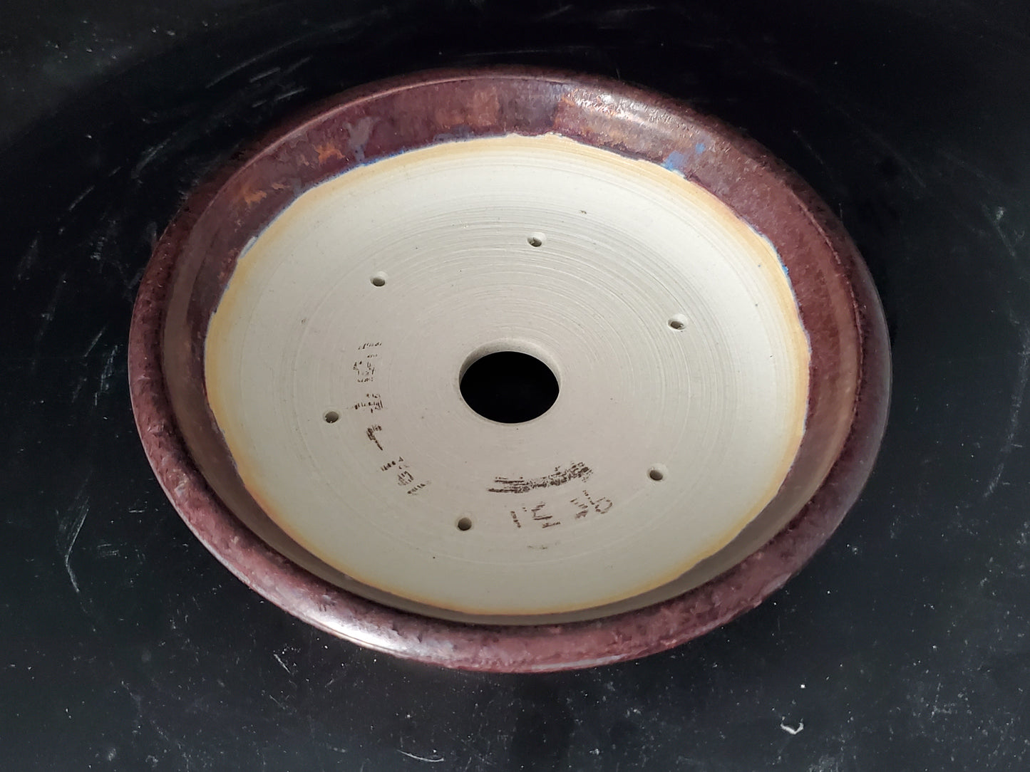 Bonsai Pot Round 10-24-1544  7.25"w x 1.75"t