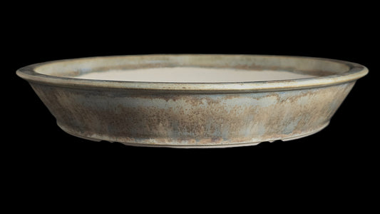 Bonsai Pot Round 8-25-1637 12" X 2" rustic micro crystalline