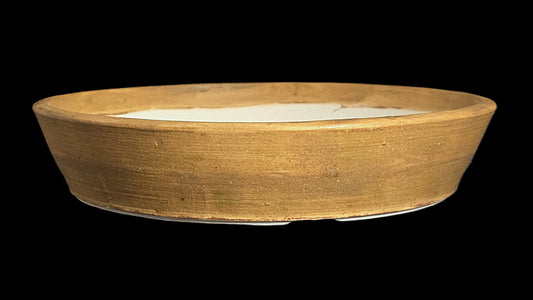 Bonsai Pot Round 8-25-1640 9.5" X 1.75" rustic mustard