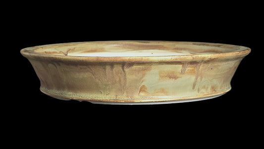 Bonsai Pot Round 8-25-1641 9" X 1.75" rustic shallow flare