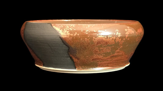 Bonsai Pot Round 8-25-1643 6" X 2.25" copper stripe