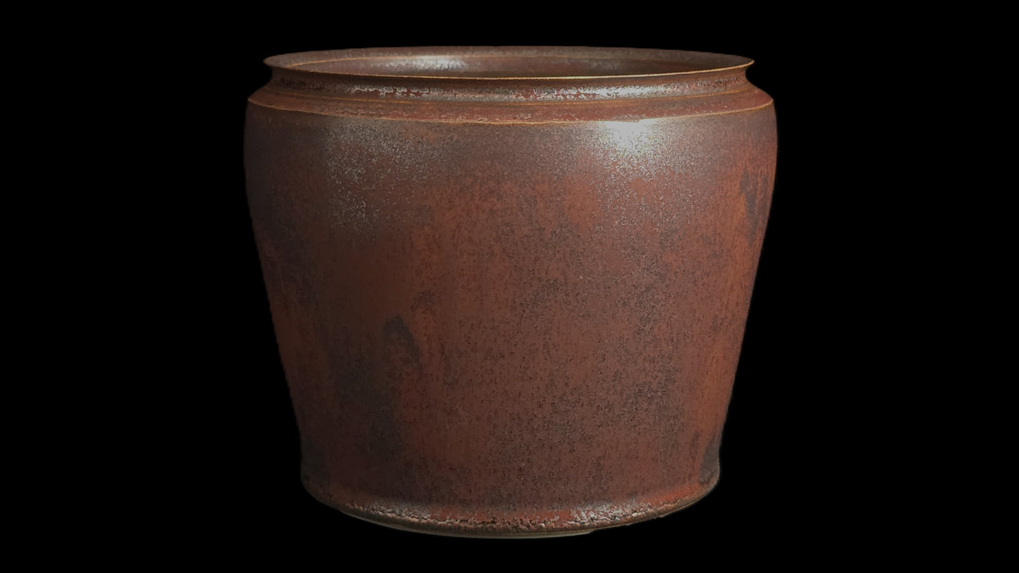 Bonsai Pot Round 8-25-1647 5.5" X 4.5" rustic red cascade