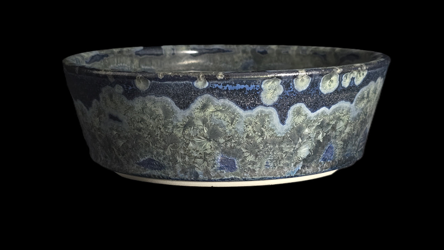 Bonsai Pot, Dark Crystalline Round 12-25 - 7" X 2.25"