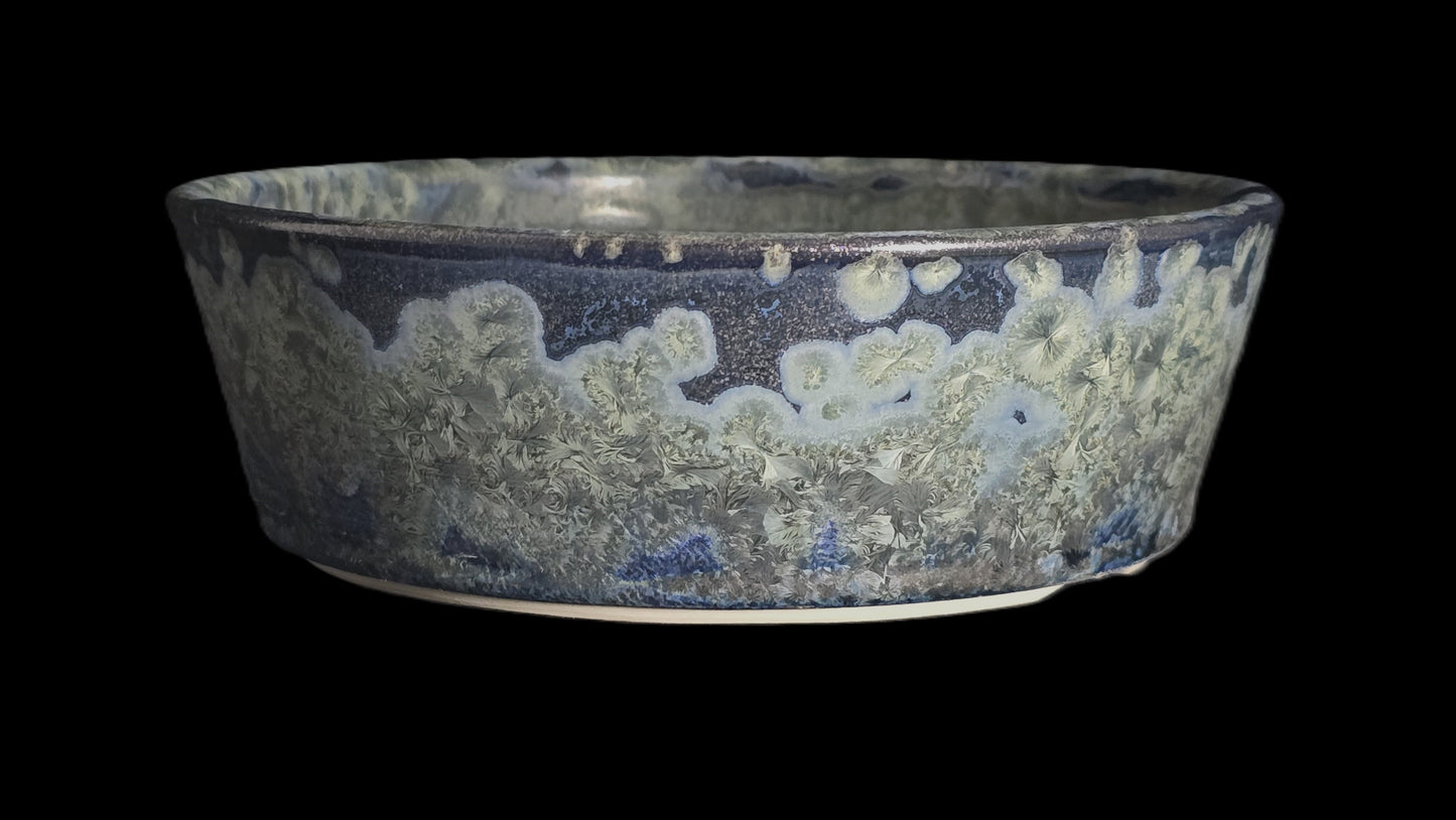 Bonsai Pot, Dark Crystalline Round 12-25 - 7" X 2.25"