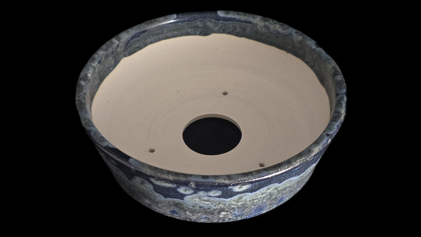 Bonsai Pot, Dark Crystalline Round 12-25 - 7" X 2.25"