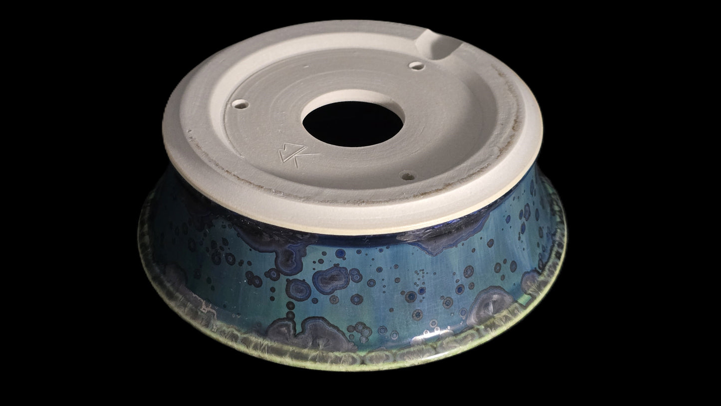 Bonsai Pot, Blue Crystal Round 12-25 - 6" X 2"