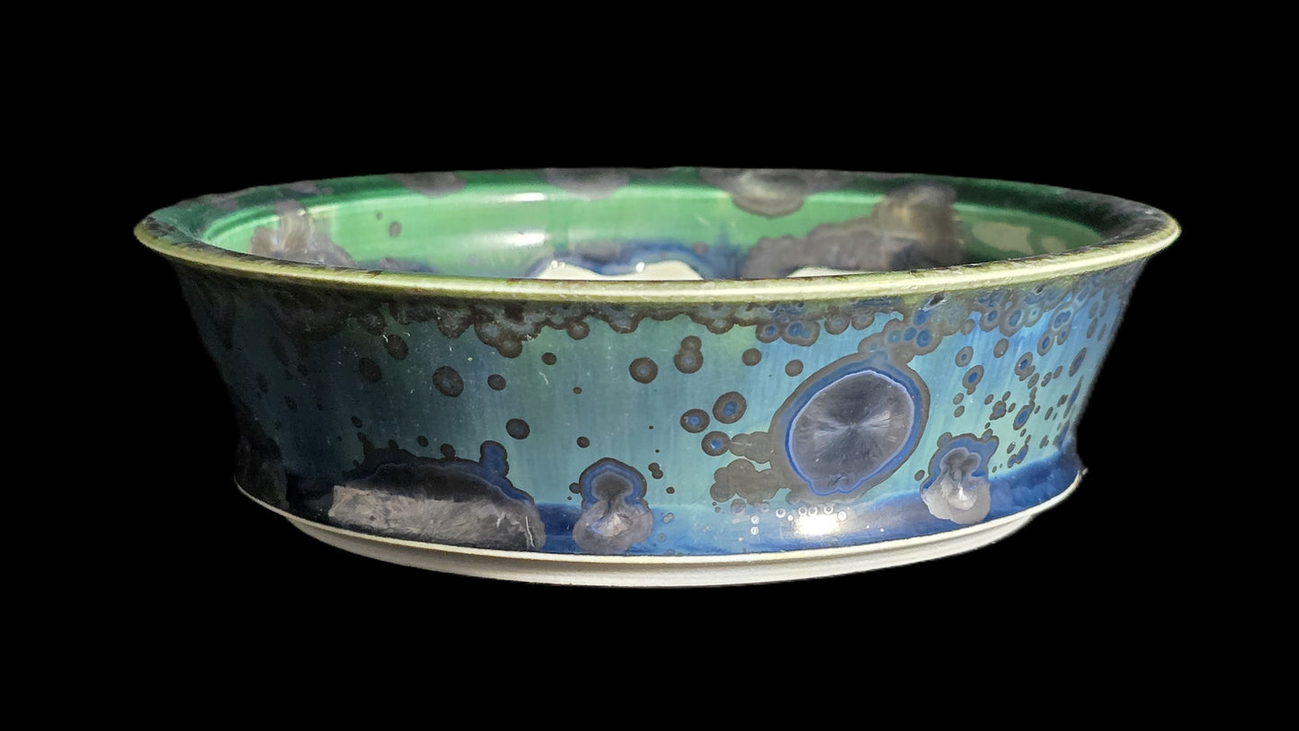 Bonsai Pot, Blue Crystal Round 12-25 - 6" X 1.75"