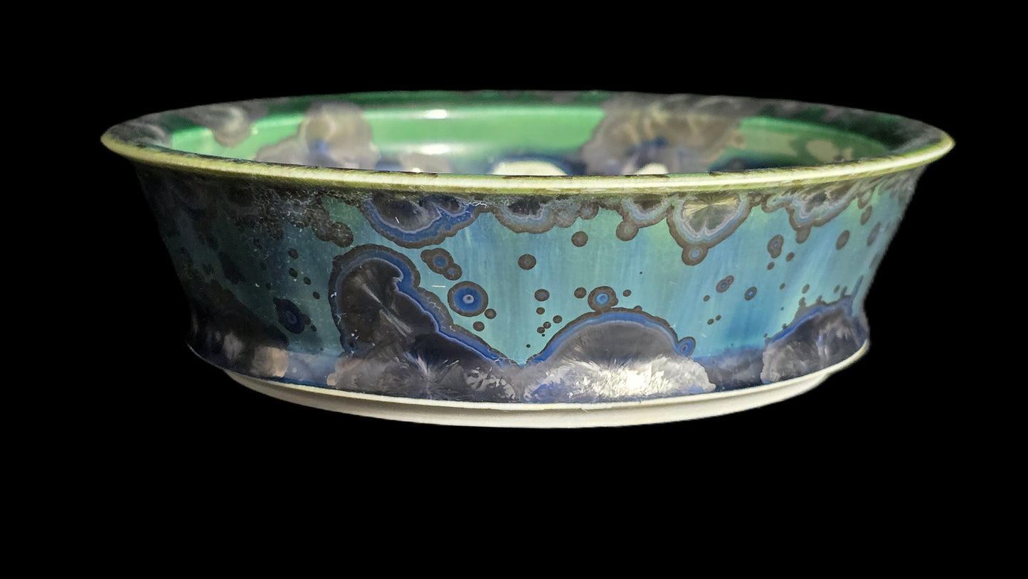 Bonsai Pot, Blue Crystal Round 12-25 - 6" X 1.75"