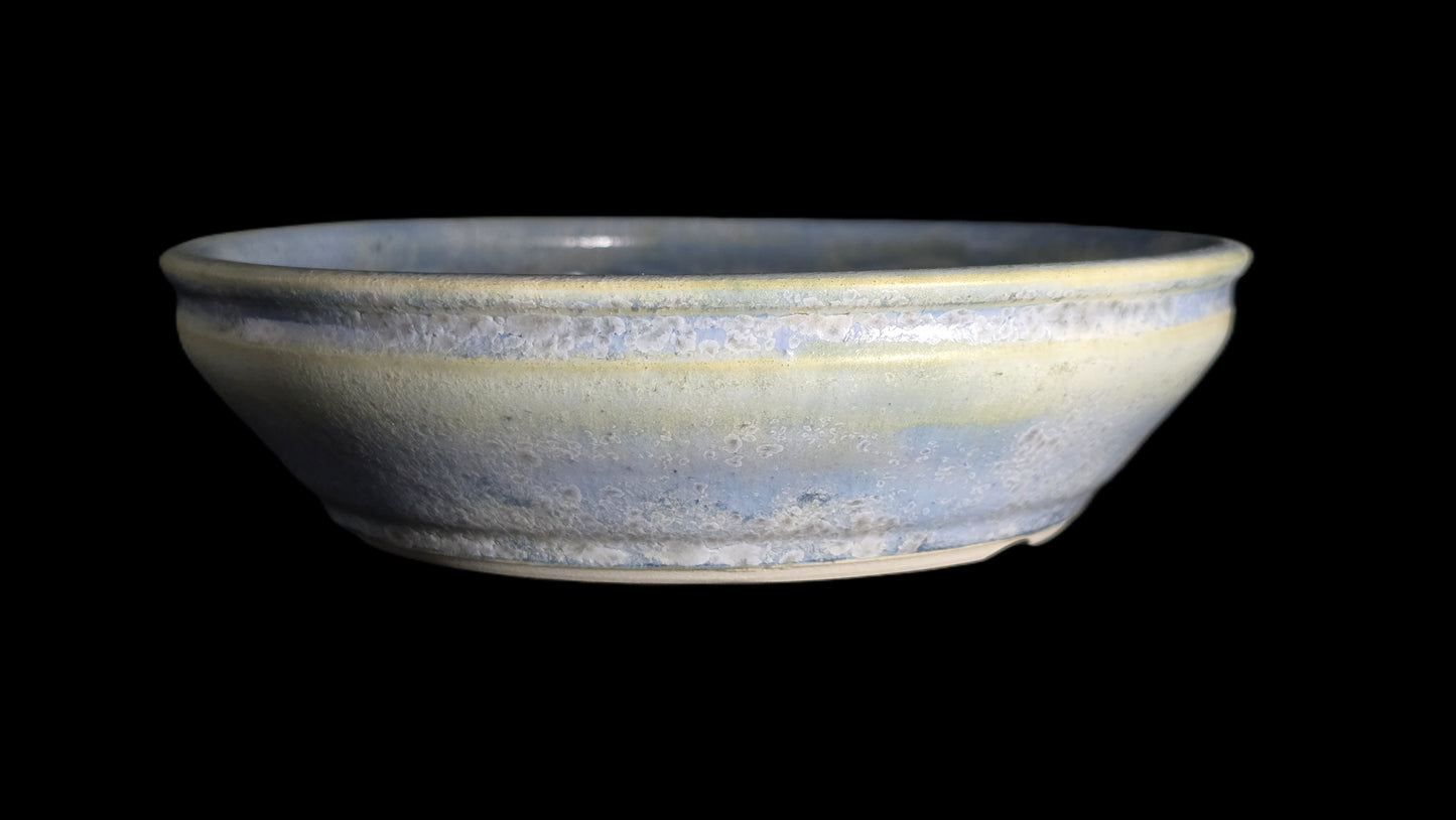 Bonsai Pot, Blue Crystal Round 12-25 - 6.5" X 1.75"